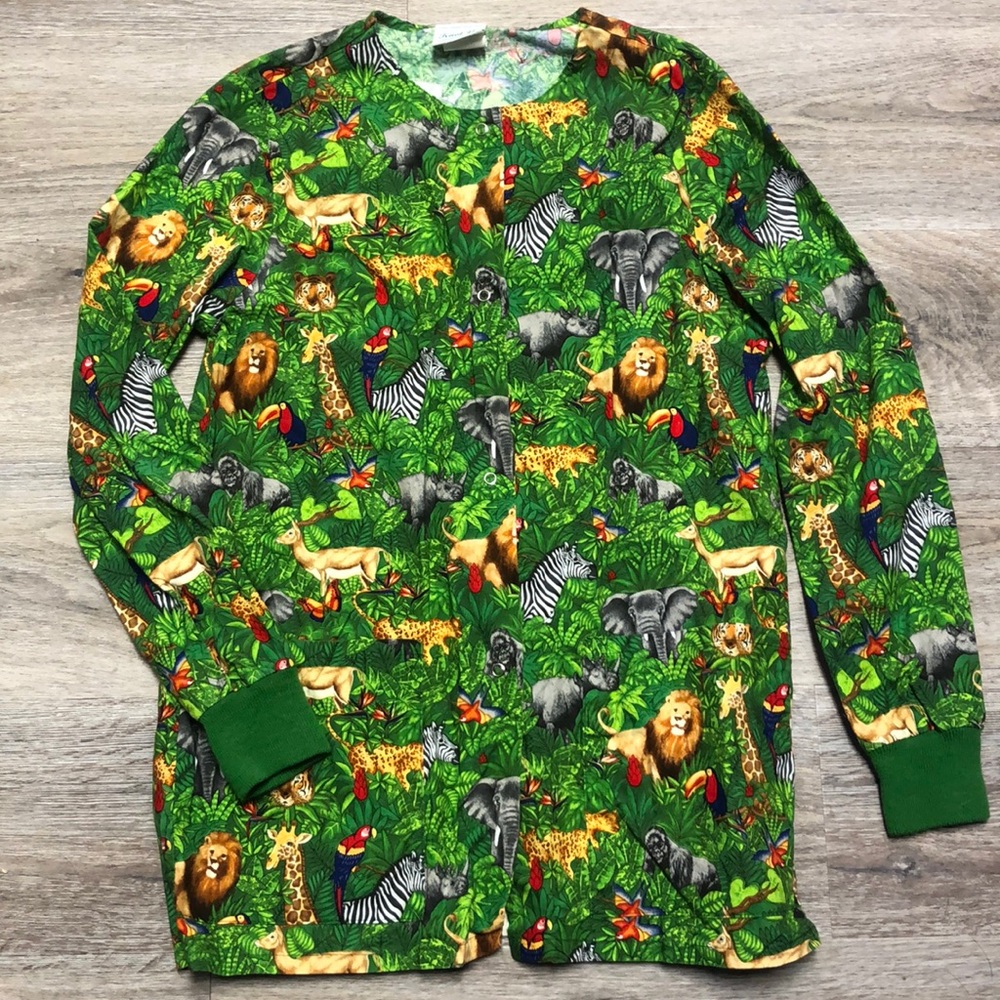 Jungle Print Scrub Top size XS